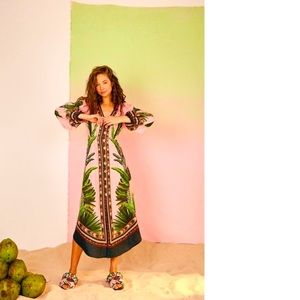 Farm RIo Amazonia Forest Linen Maxidress